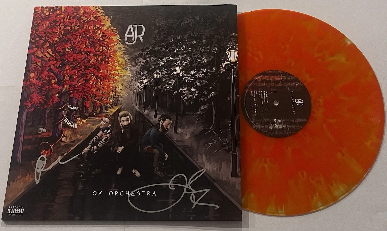 AJR BAND SIGNED OK ORCHESTRA LP VINYL RECORD ALBUM RYAN JACK MET JSA COA, image 2