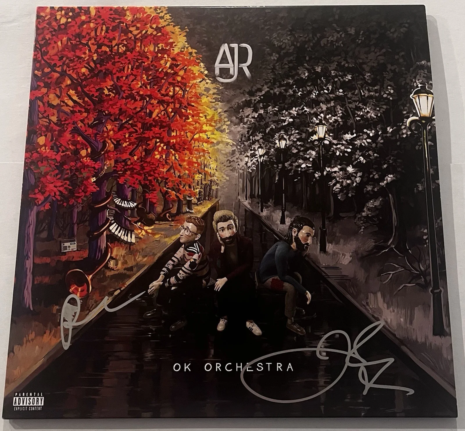 AJR BAND SIGNED OK ORCHESTRA LP VINYL RECORD ALBUM RYAN JACK MET JSA COA, image 3