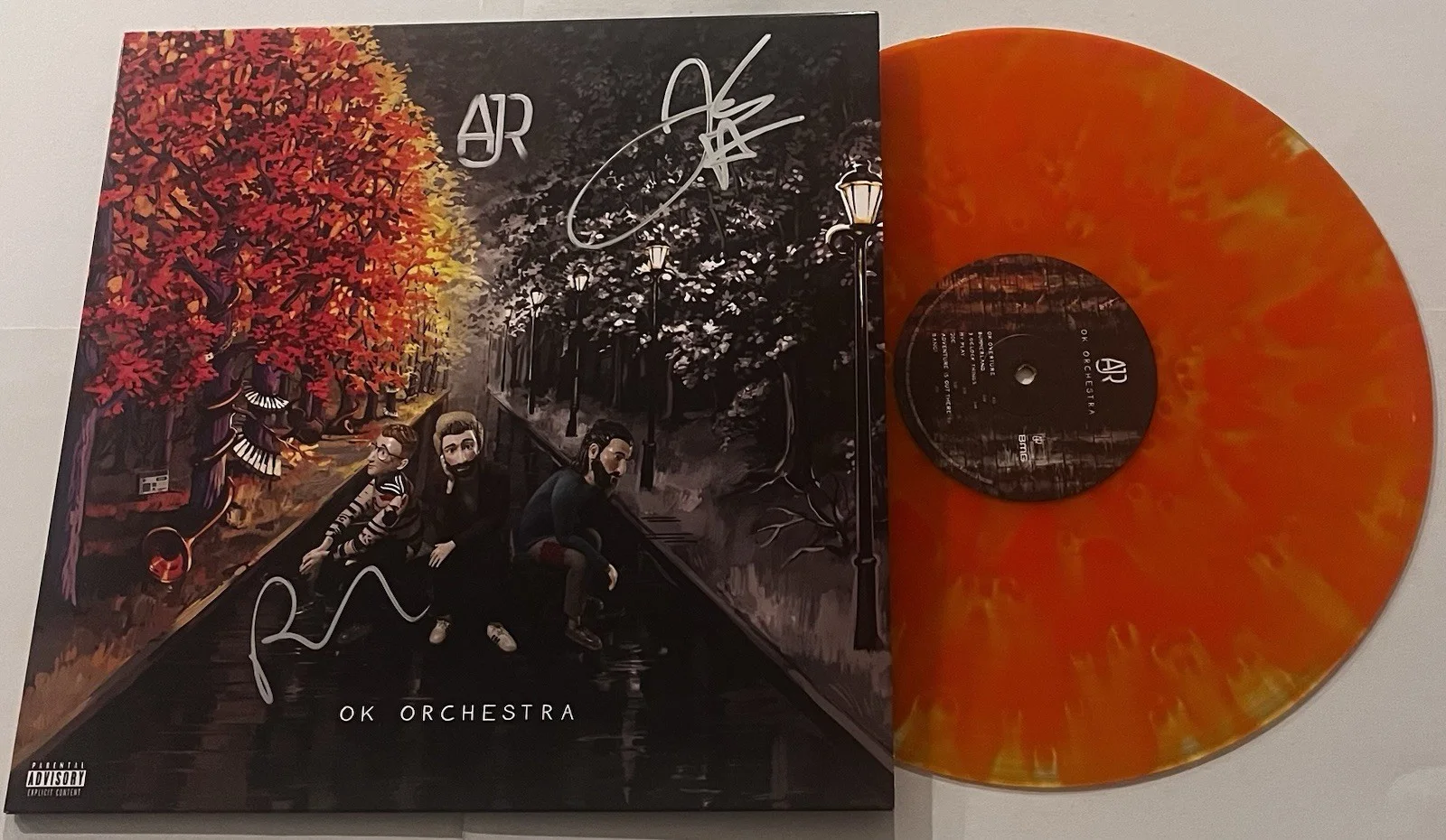 AJR BAND SIGNED OK ORCHESTRA LP VINYL RECORD ALBUM RYAN JACK MET JSA COA, image 2