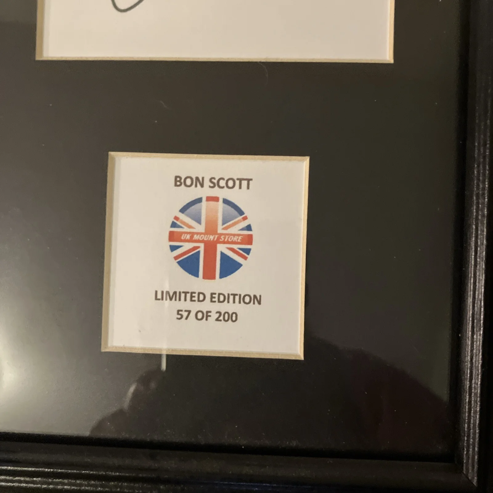 bon scott ac/dc signed autographed framed 57 of 200, image 3