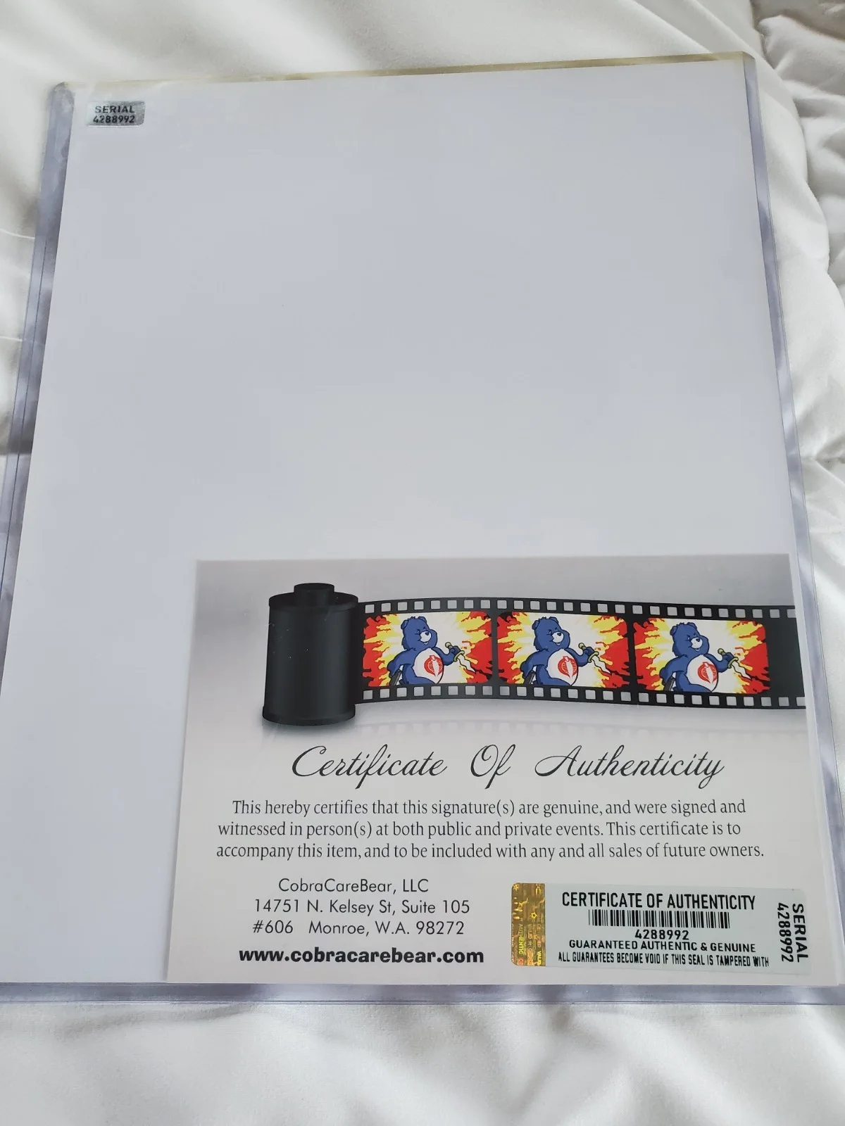 Disney/Pixar Mr. INCREDIBLE Autographed 8x10 W/ COA In Protective Sleeve, image 2