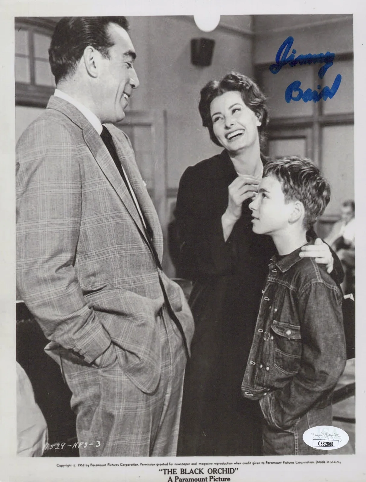 JIMMY BAIRD — JIMMY BAIRD Signed 8x10 Photo THE BLACK ORCHID Autograph RALPH JSA COA CERT