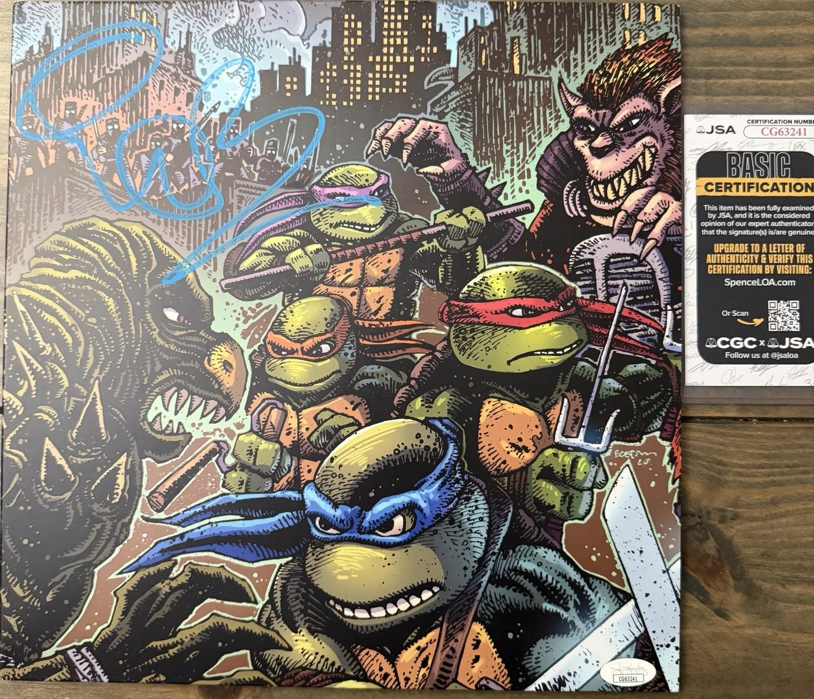 🐢🎶 Vanilla Ice Signed TMNT II “Secret of the Ooze” Vinyl LP – JSA 🎶🐢, image 2