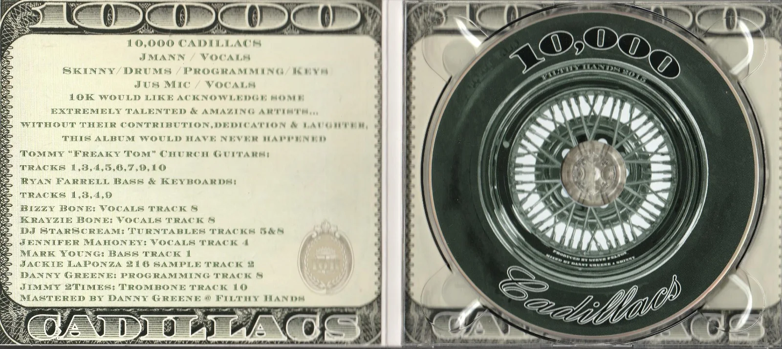 SIGNED 10,000 CADILLACS AUTOGRAPHED CD 216 CERTIFIED AUTHENTIC JSA COA # RR04245, image 3