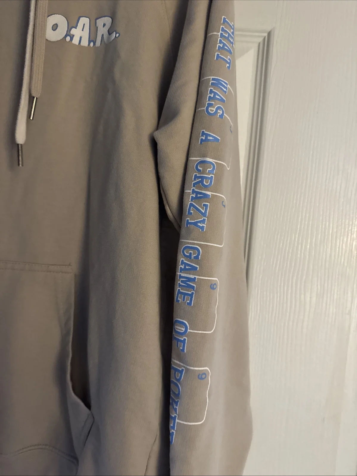 OAR CREAM SIZE LARGE unisex Hoodie “That Was A Crazy Game Of Poker” Concert, изображение 4