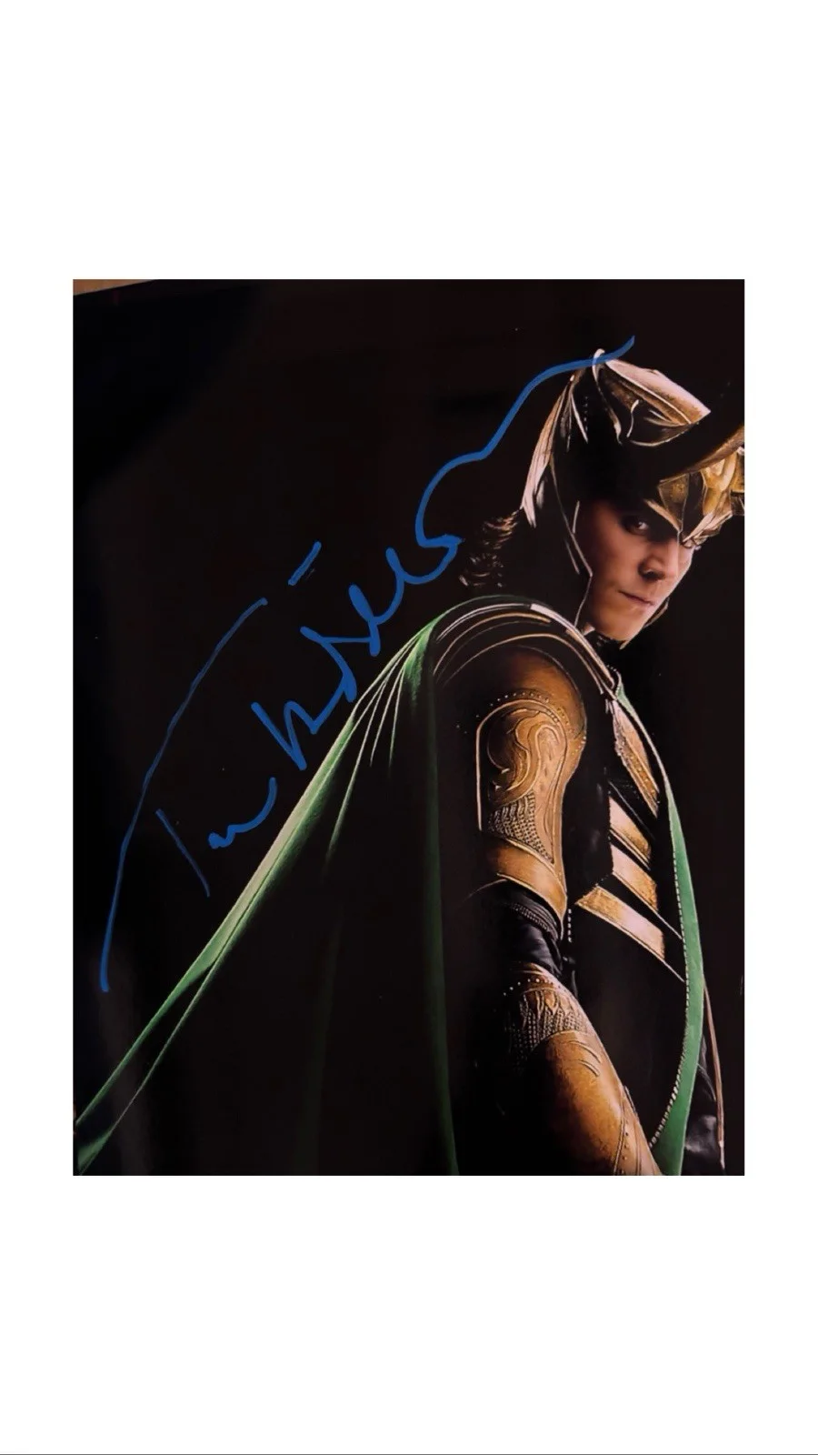 Tom Hiddleston Poster Signed Marvel Loki 11x14 w/ Video Proof, image 2
