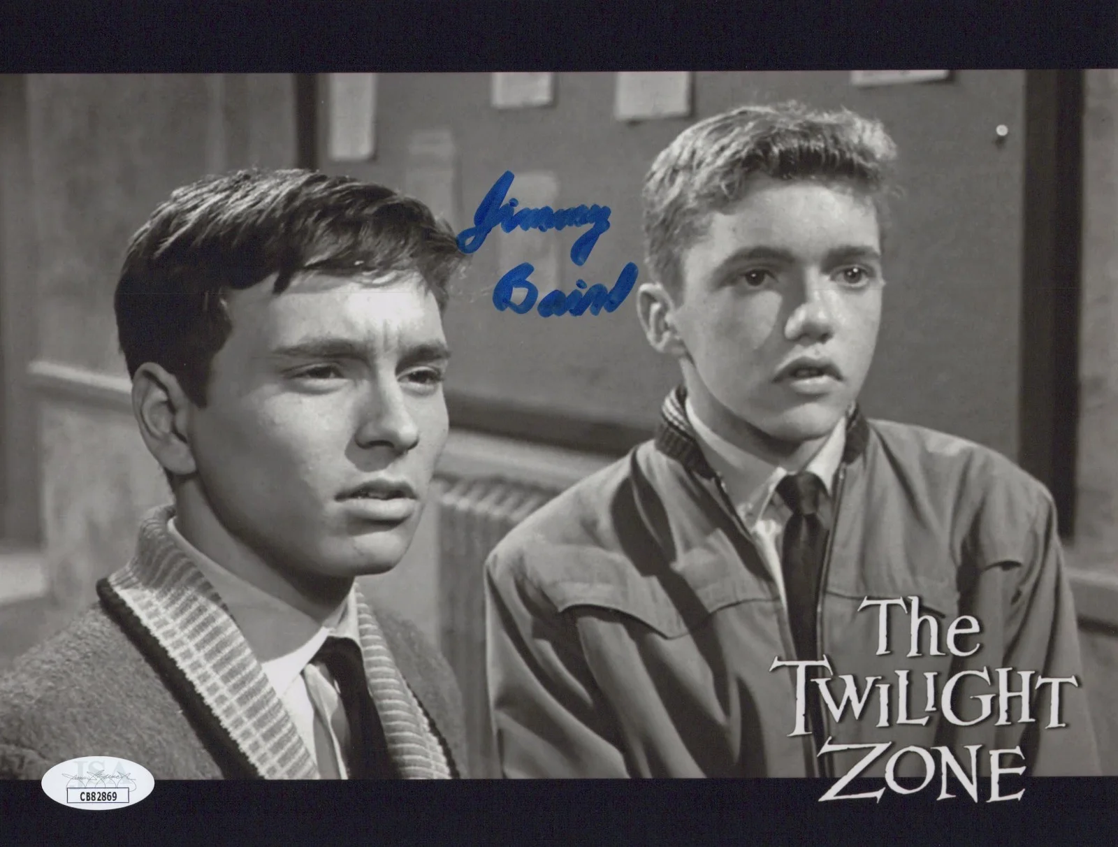 JIMMY BAIRD — JIMMY BAIRD Signed 8x10 Photo THE TWILIGHT ZONE Autograph BOY JSA COA CERT