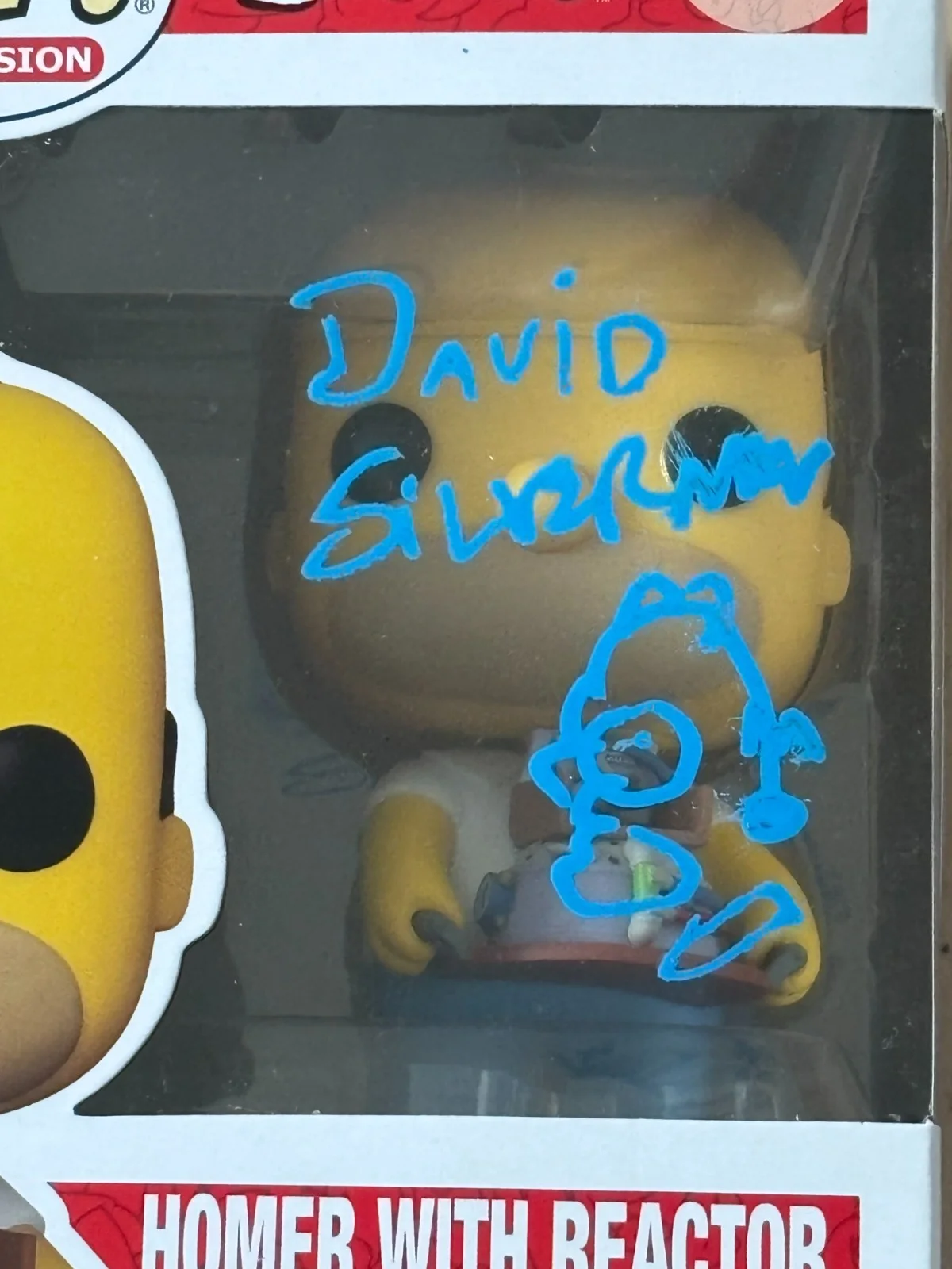 DAVID SILVERMAN — DAVID SILVERMAN SIGNED AUTO HOMER SIMPSON FUNKO POP W/ HAND DRAWN SKETCH BAS COA, image 2