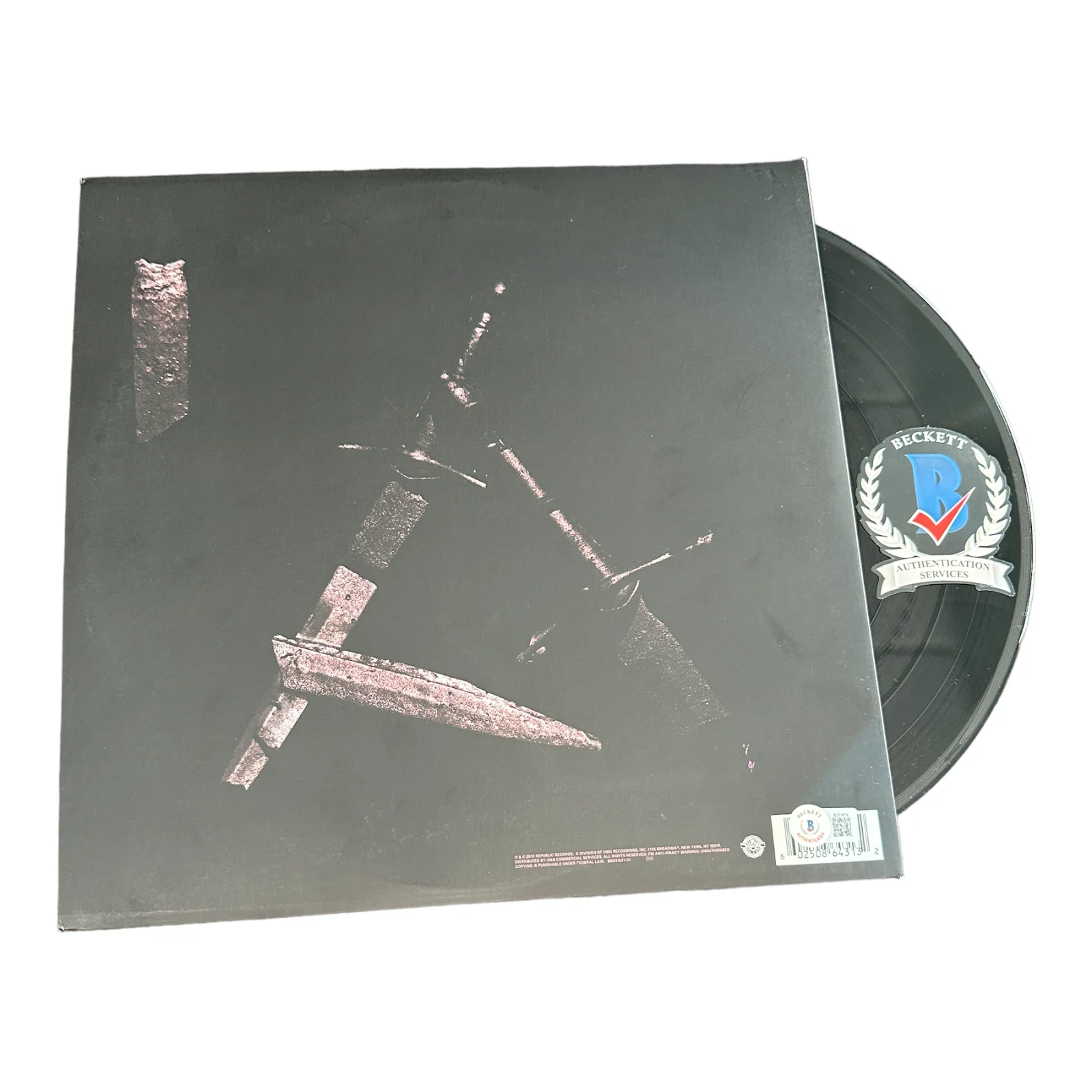 POST MALONE SIGNED AUTOGRAPH HOLLYWOOD'S BLEEDING LP VINYL BAS BECKETT, изображение 2