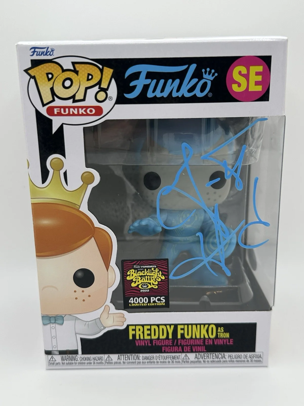 GARRETT HEDLUND SIGNED FREDDY FUNKO AS TRON FUNKO POP 4000 PCS LE JSA COA WS, image 2