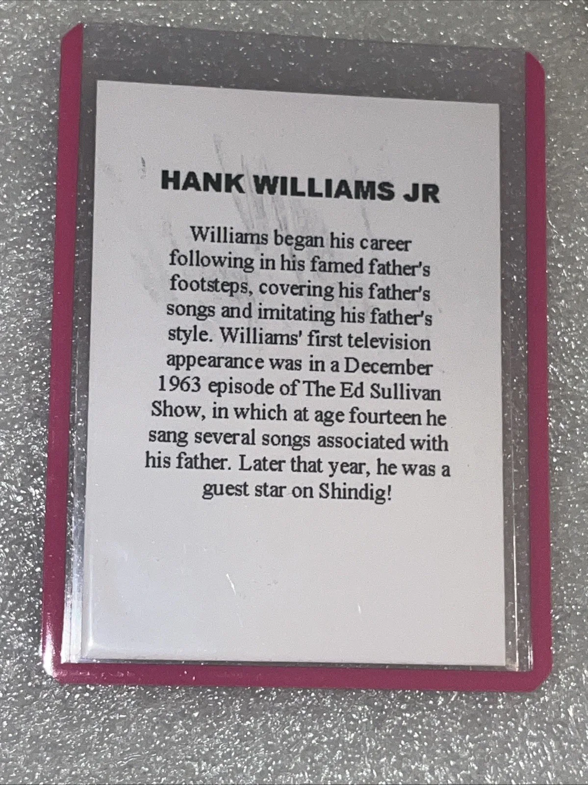 Hank Williams Jr Bocephus Concert Card ‘IN PERSON AUTOGRAPHED, image 5
