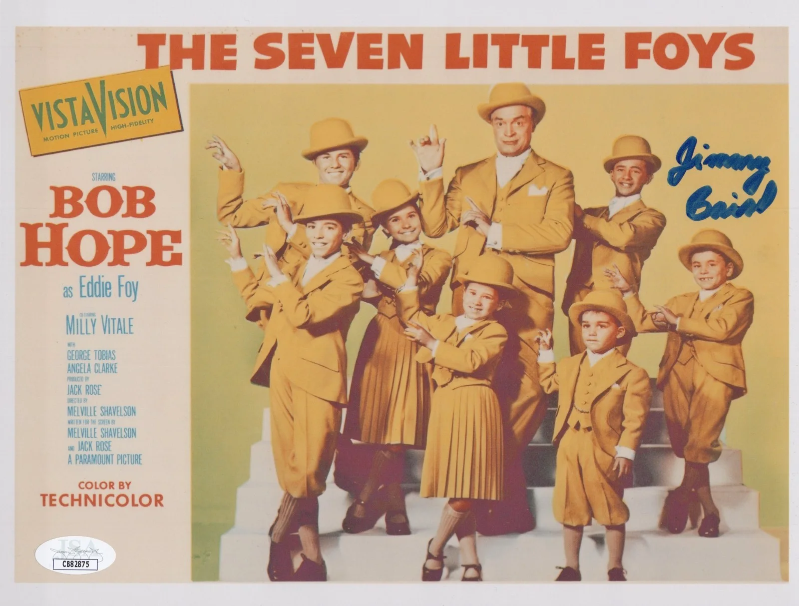 JIMMY BAIRD — JIMMY BAIRD Signed 8x10 Photo THE SEVEN LITTLE FOYS Autograph EDDIE FOY JR. JSA