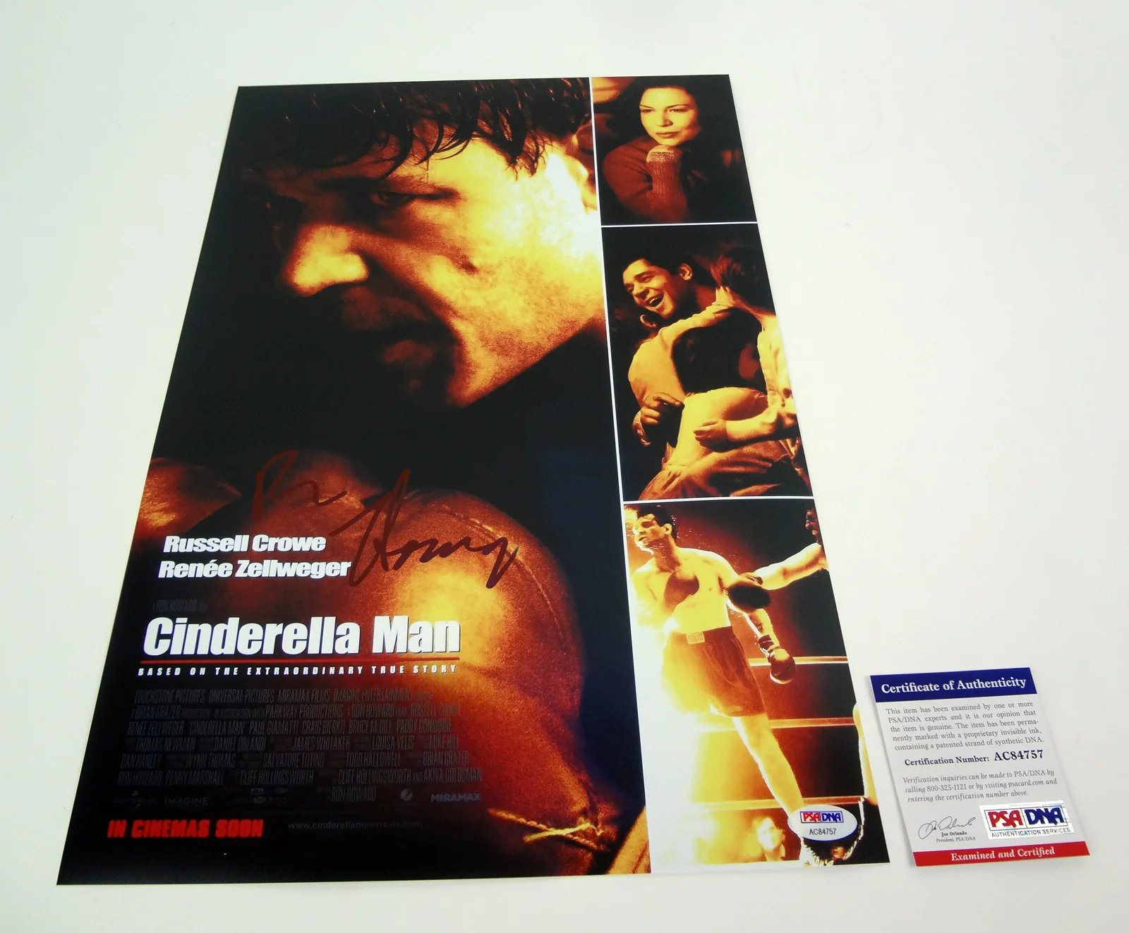 Ron Howard — Ron Howard Director Signed Autograph Cinderella Man Movie Poster PSA/DNA COA