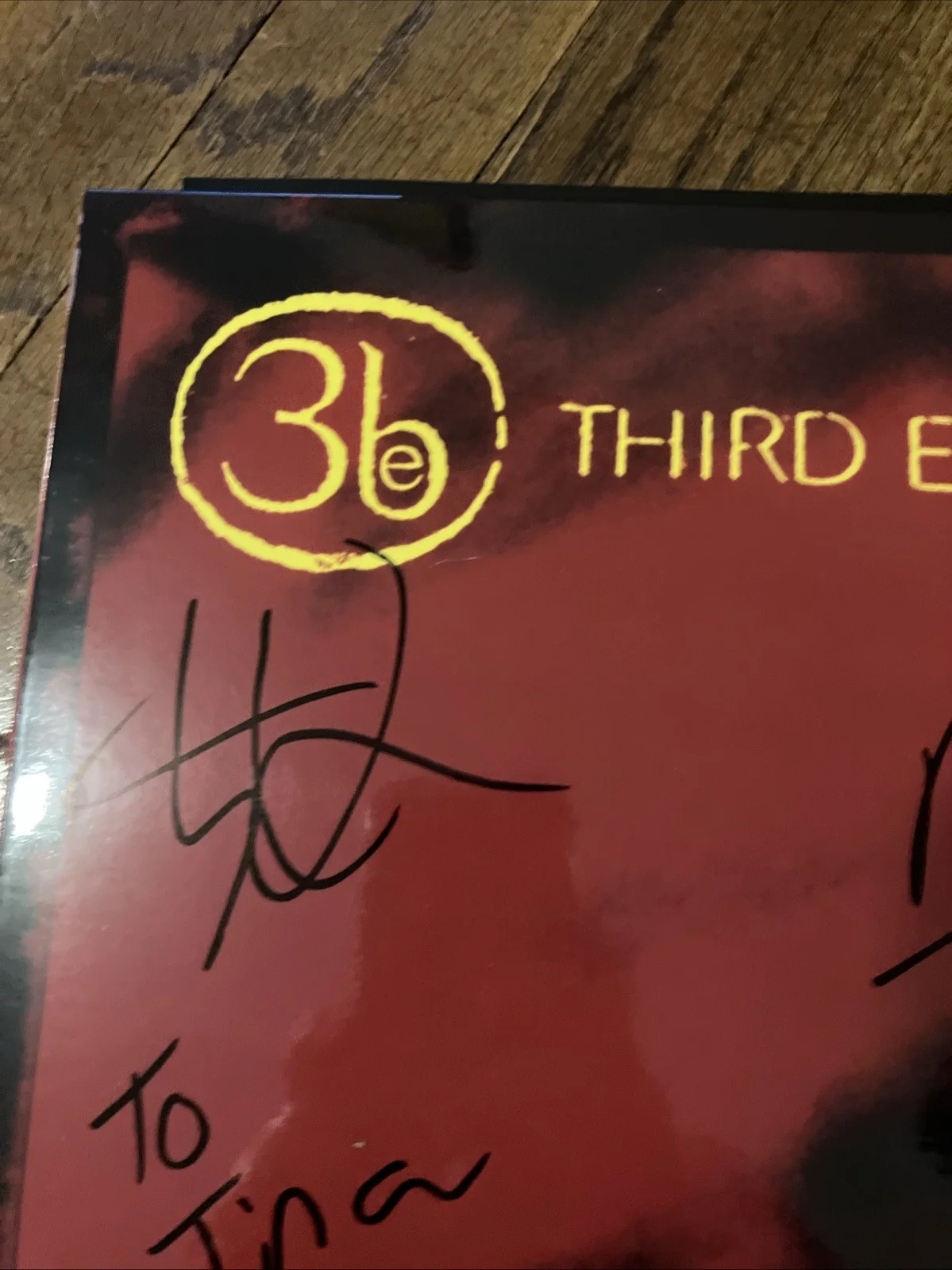 Third Eye Blind Signed Record Album Brad Hargreaves & Stephan Jenkins to Tina, image 2