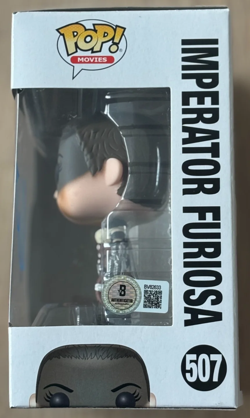 CHARLIZE THERON — CHARLIZE THERON SIGNED AUTOGRAPH MAD MAX IMPERATOR FURIOSA 507 FUNKO POP BAS COA, image 3