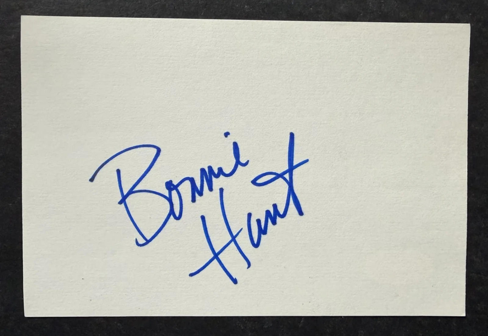 Bonnie Hunt — Bonnie Hunt Signed Autographed Index Card JSA American Actress Comedian