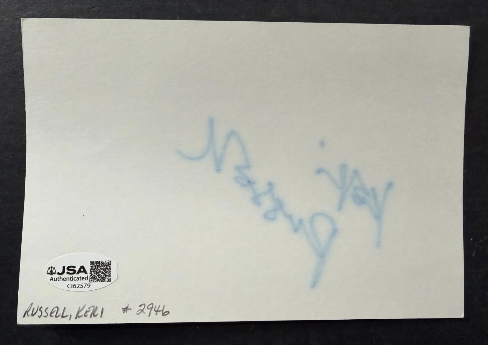 Keri Russell — Keri Russell Signed Autographed Index Card JSA Actress TV Golden Globe Felicity, image 3