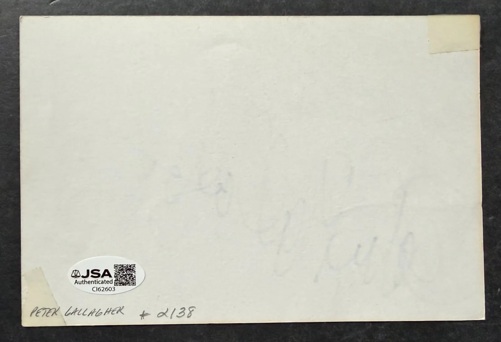 Peter Gallagher — Peter Gallagher Signed Autographed Index Card JSA American Actor Films The O. C., image 3