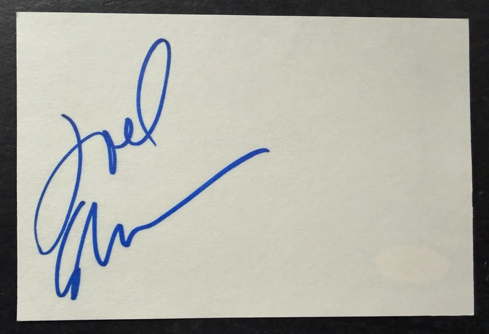 Joel Schumacher — Joel Schumacher Signed Autographed Index Card JSA American Director Producer