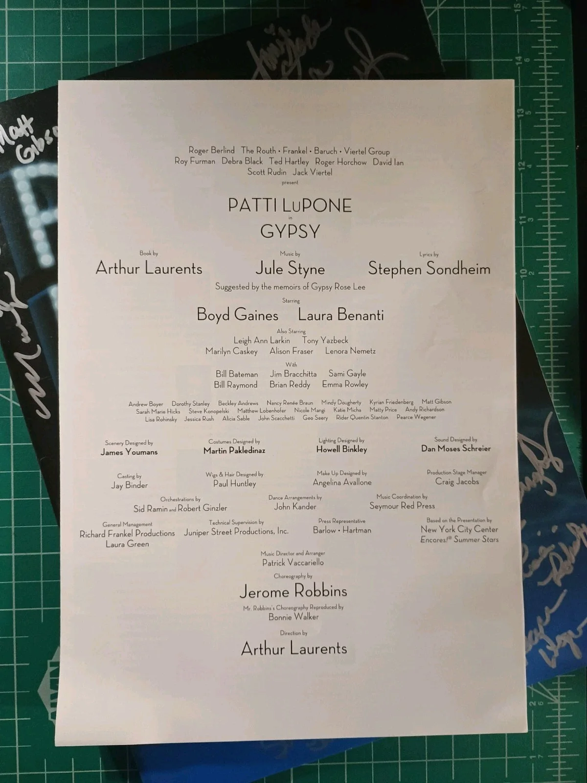 🔥Gypsy Revival Original Cast SIGNED Program Patti LuPone Laura Benanti, Gaines, image 2