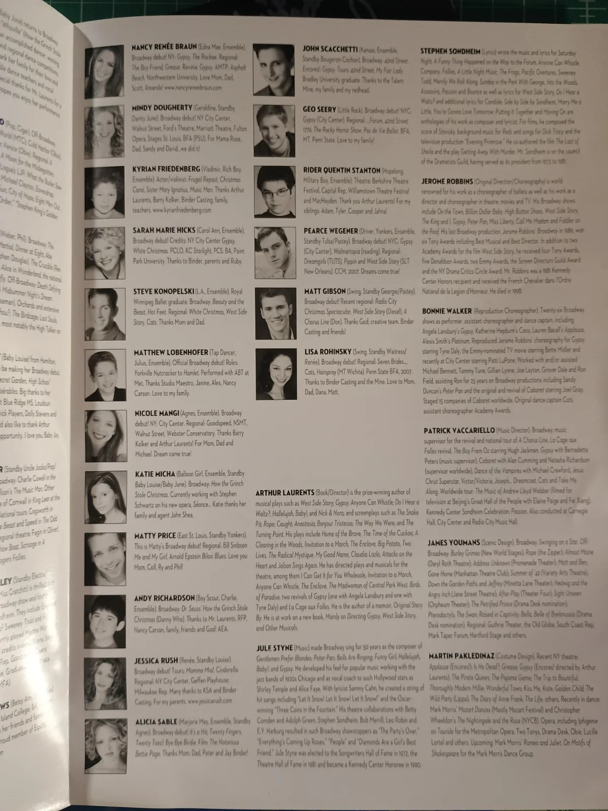 🔥Gypsy Revival Original Cast SIGNED Program Patti LuPone Laura Benanti, Gaines, image 4
