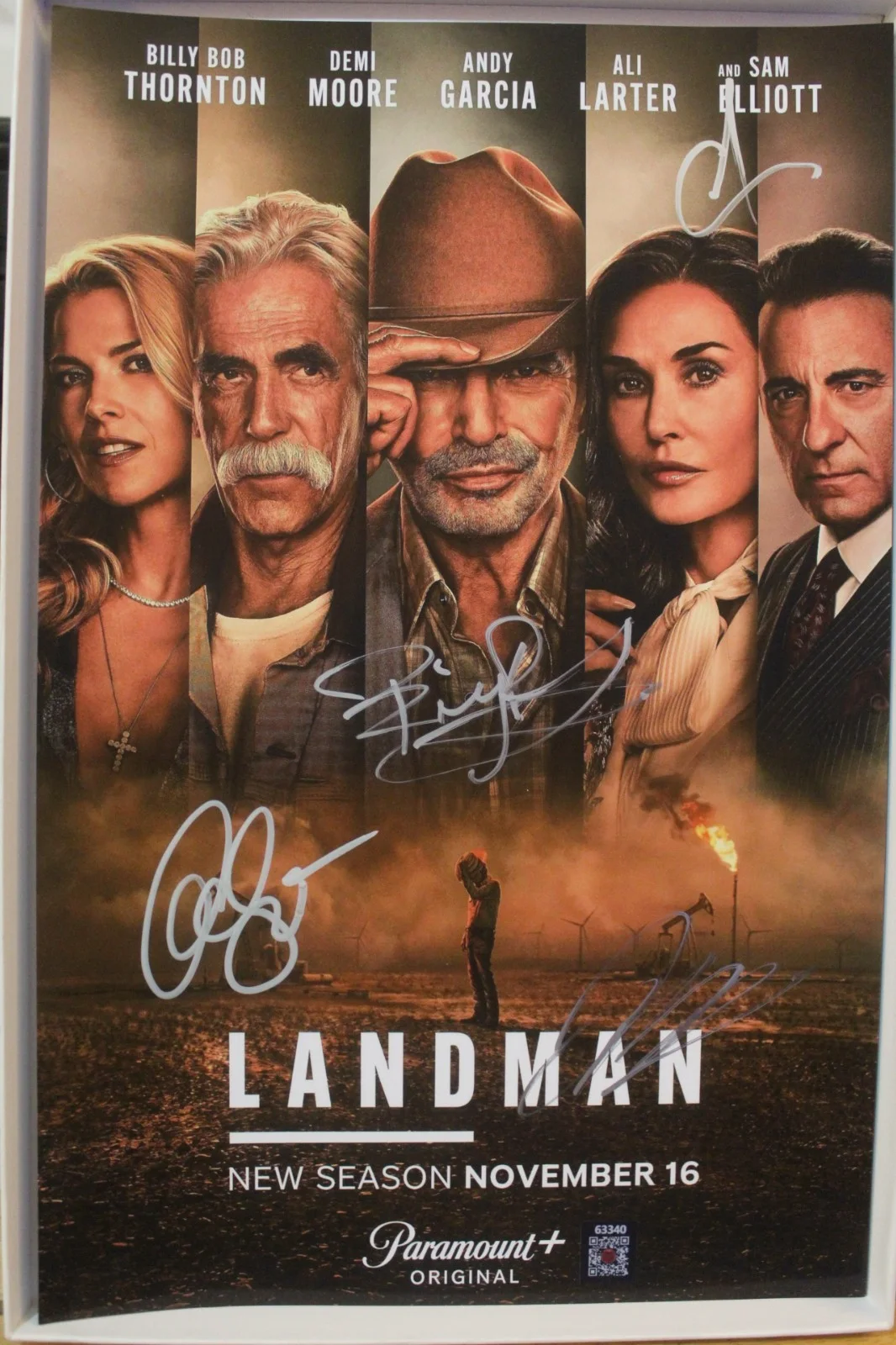 Billy Bob Thornton, Ali Larter, Andy Garcia, Jacob Lofland — 11x17 - Autographed Poster - LANDMAN - Billy Bob Thornton, Ali Larter + COA., изображение 2