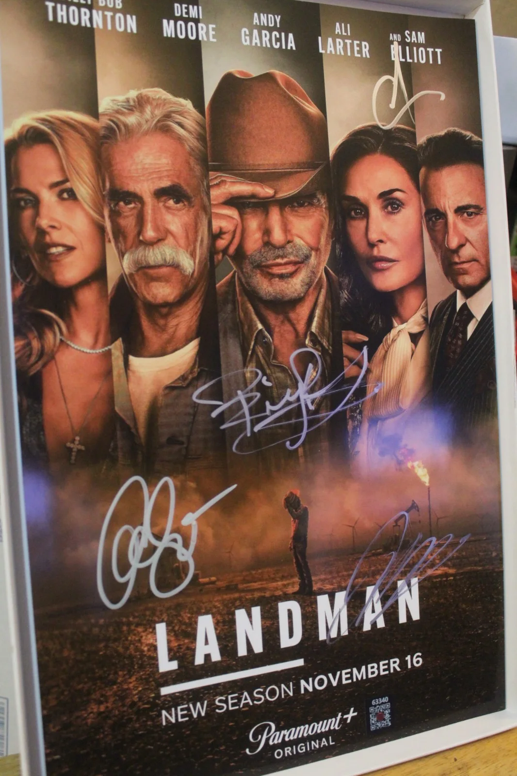 Billy Bob Thornton, Ali Larter, Andy Garcia, Jacob Lofland — 11x17 - Autographed Poster - LANDMAN - Billy Bob Thornton, Ali Larter + COA., изображение 5