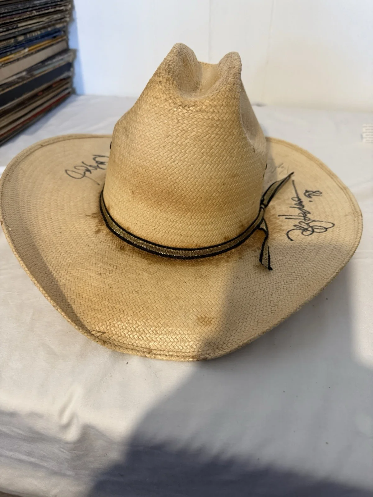 ￼ Autographed, Cowboy Straw Hat, image 4