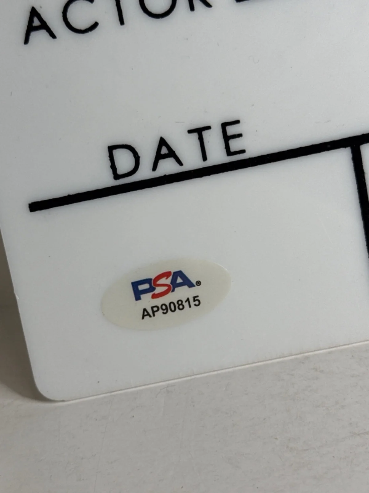James Biolin — James Biolin Signed Directors Clapper Board 'The Car' PSA AP90815, image 2