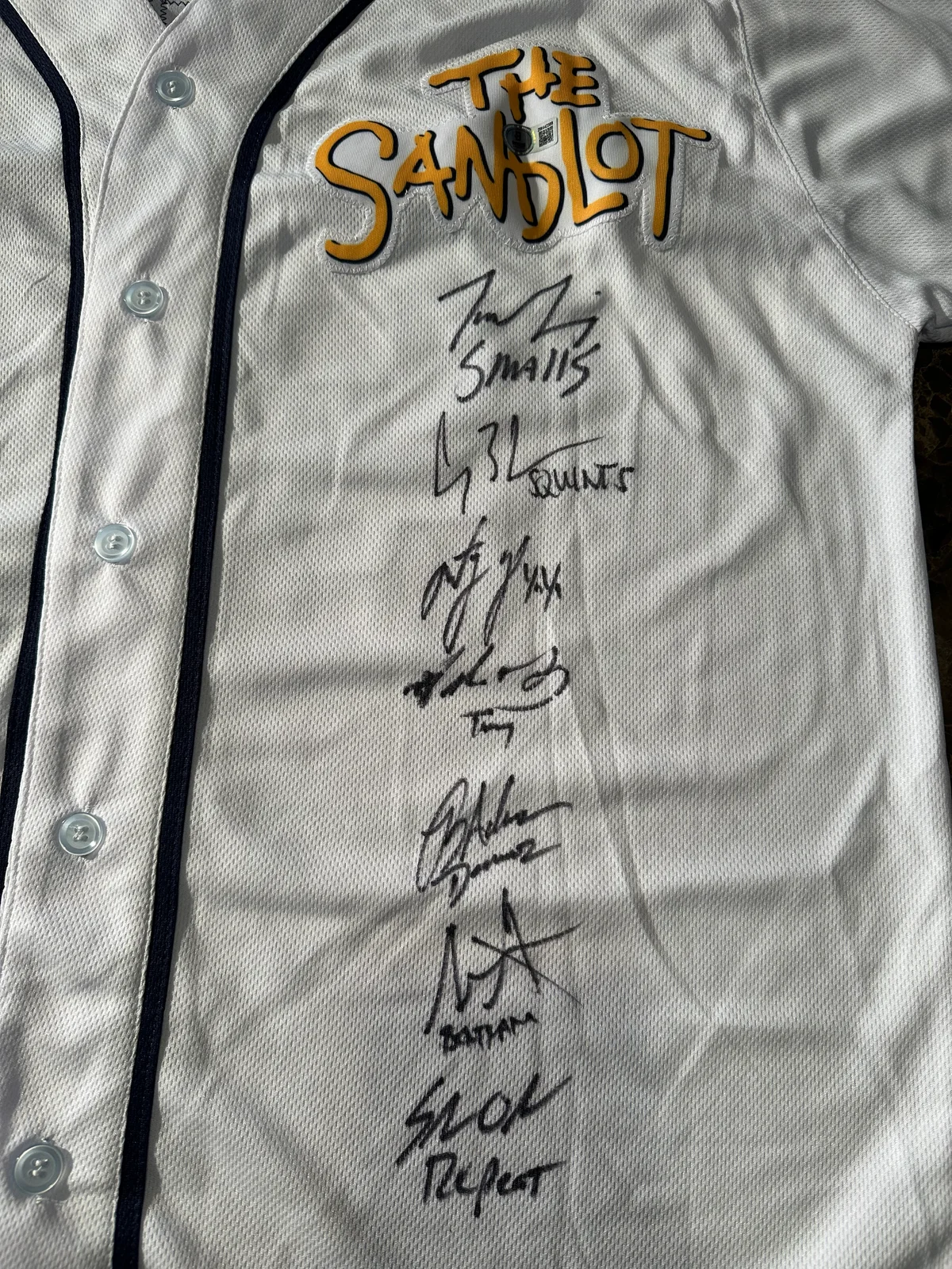 William Shatner — The Sandlot Cast Signed Custom Jersey (Beckett, Size XL), image 2