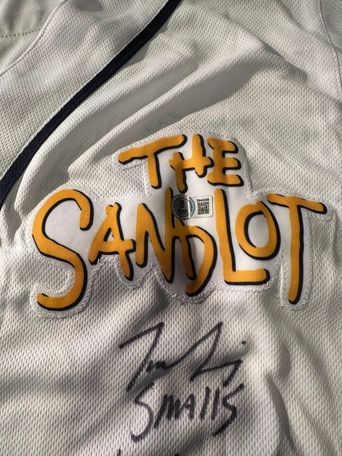William Shatner — The Sandlot Cast Signed Custom Jersey (Beckett, Size XL), image 5