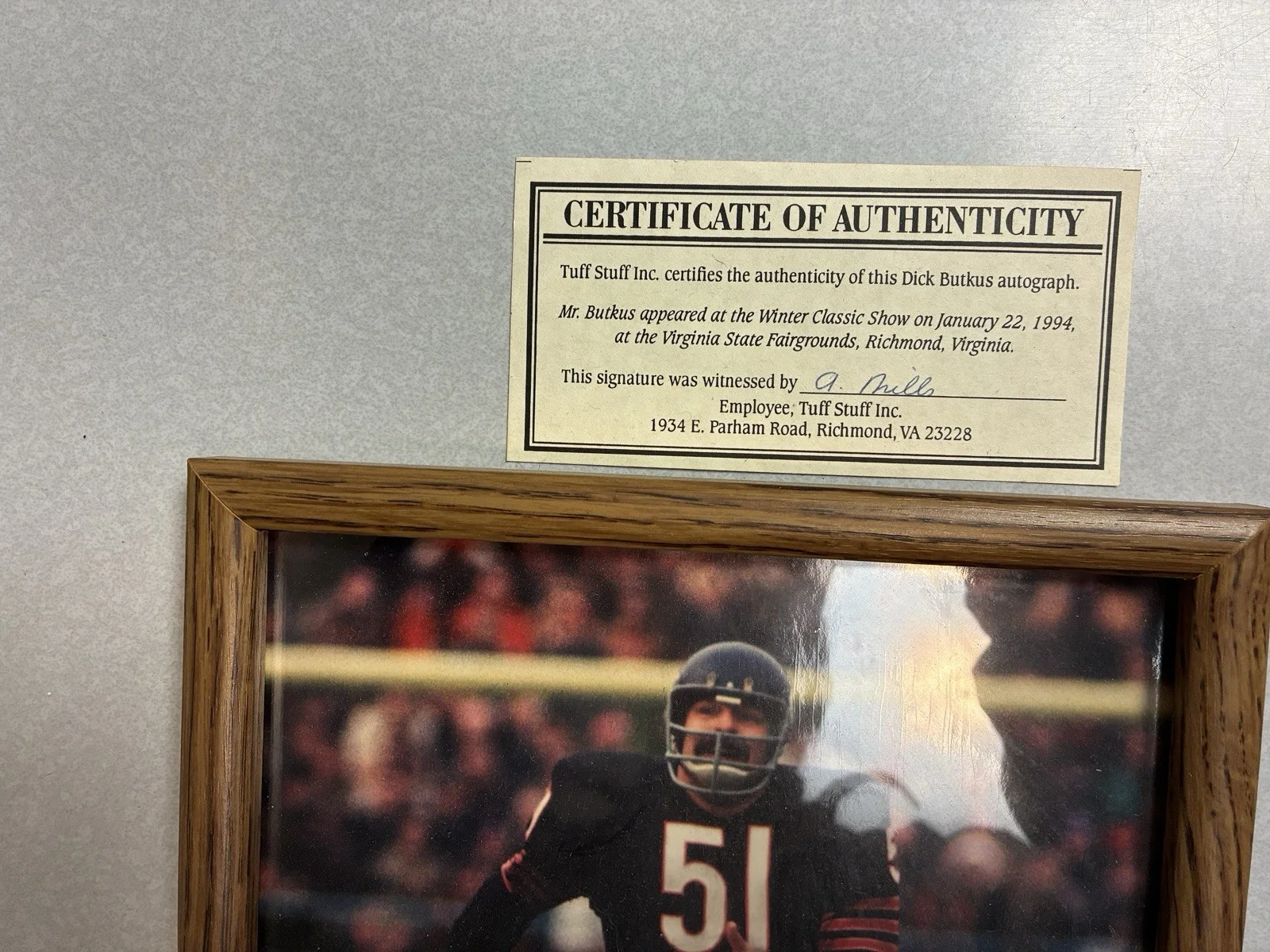 Autographed Dick Butkis Photo, image 2