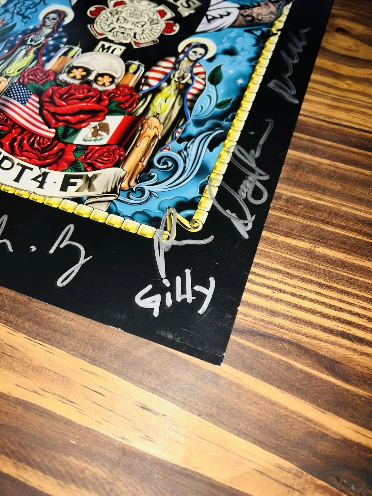 15 Cast Members — MAYANS MC Cast Signed By 15 SDCC 2018 Mini Poster Promo 11x17 Inch SOA, изображение 5