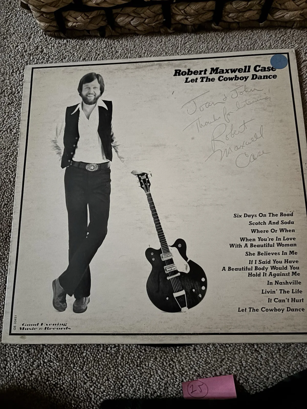 Robert Maxwell Case & Vince Cardell Autographed Original Vinyl Records, image 2