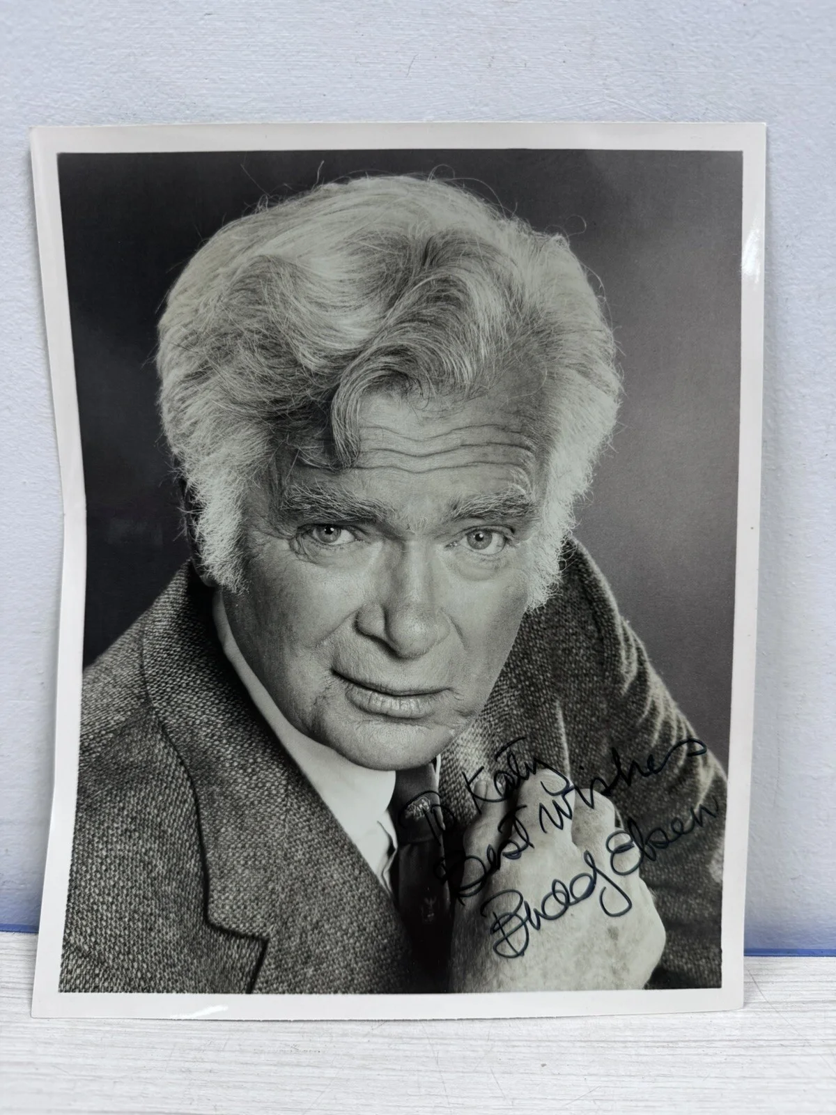 Buddy Ebsen — Buddy Ebsen Signed 8x10 Photo Barnaby Jones Autograph "To Katy"