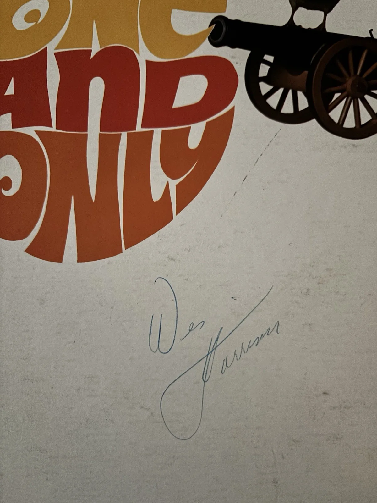Wes Harrison Autographed The One and Only Original Record Signed, image 2