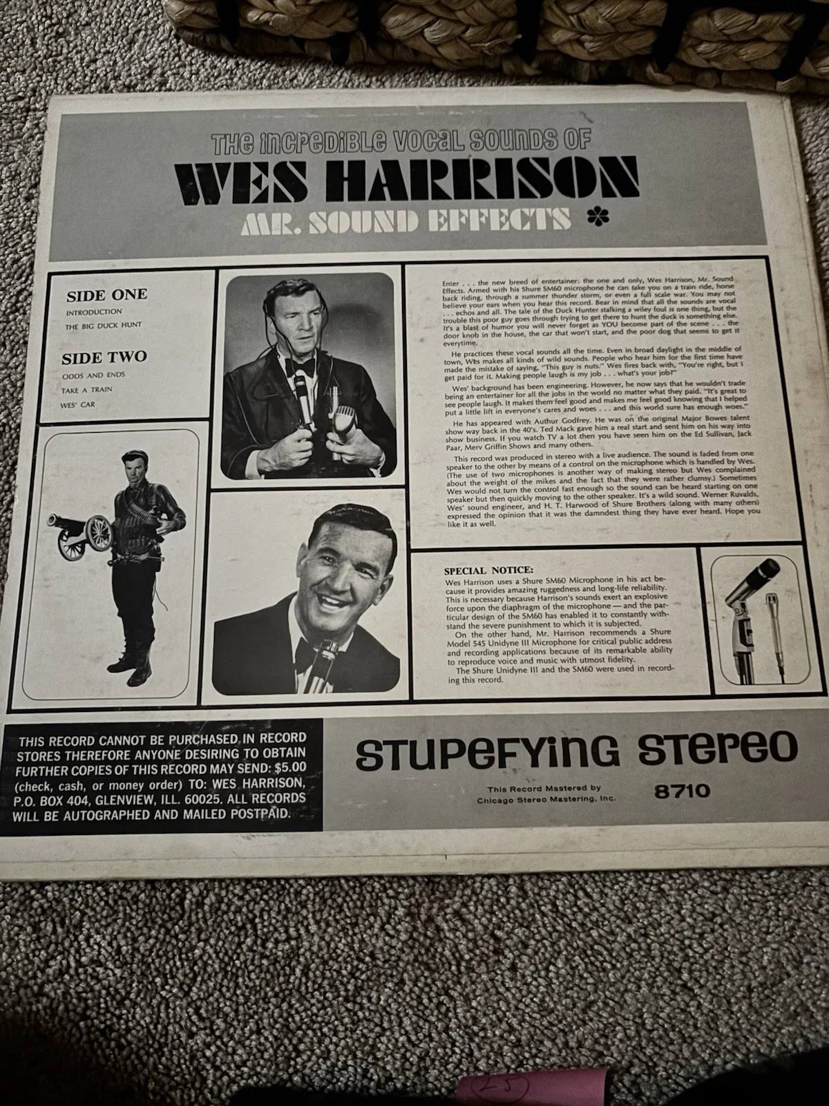 Wes Harrison Autographed The One and Only Original Record Signed, image 3