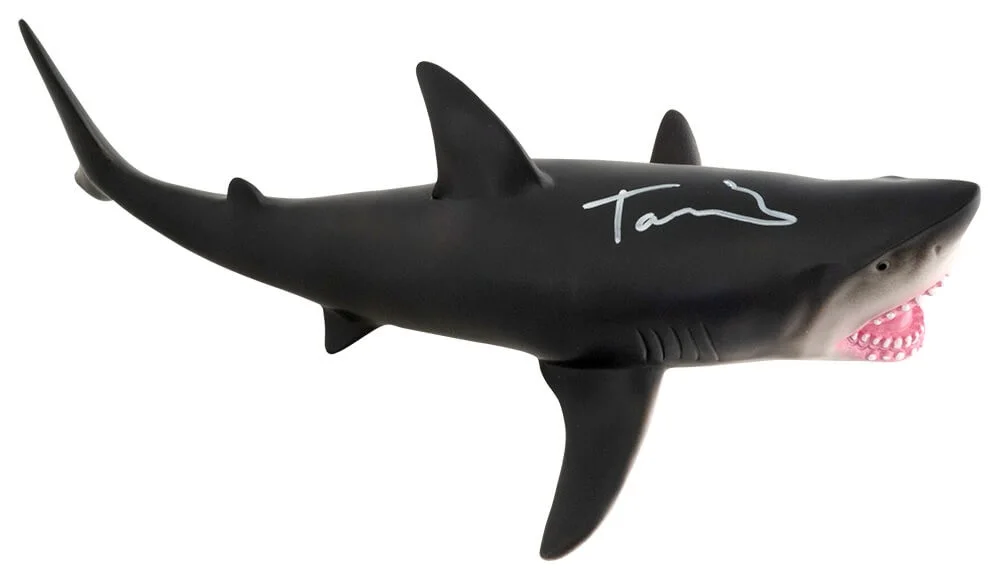 Websites — Tara Reid Signed Great White Shark 15-inch Grey Rubber Toy - (SCHWARTZ COA)