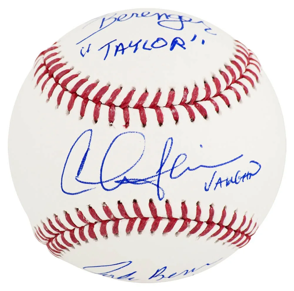 Tom Berenger — Charlie Sheen, Bernsen & Berenger Signed Rawlings MLB Baseball w/3-INS -(SS COA)