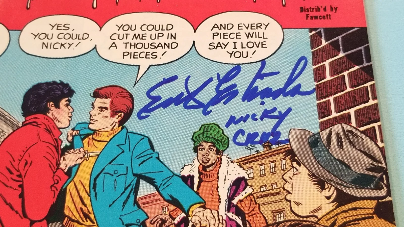 Erik Estrada — Erik Estrada Signed Comic Book The Cross And The Switchblade CHIPS Rare, image 2