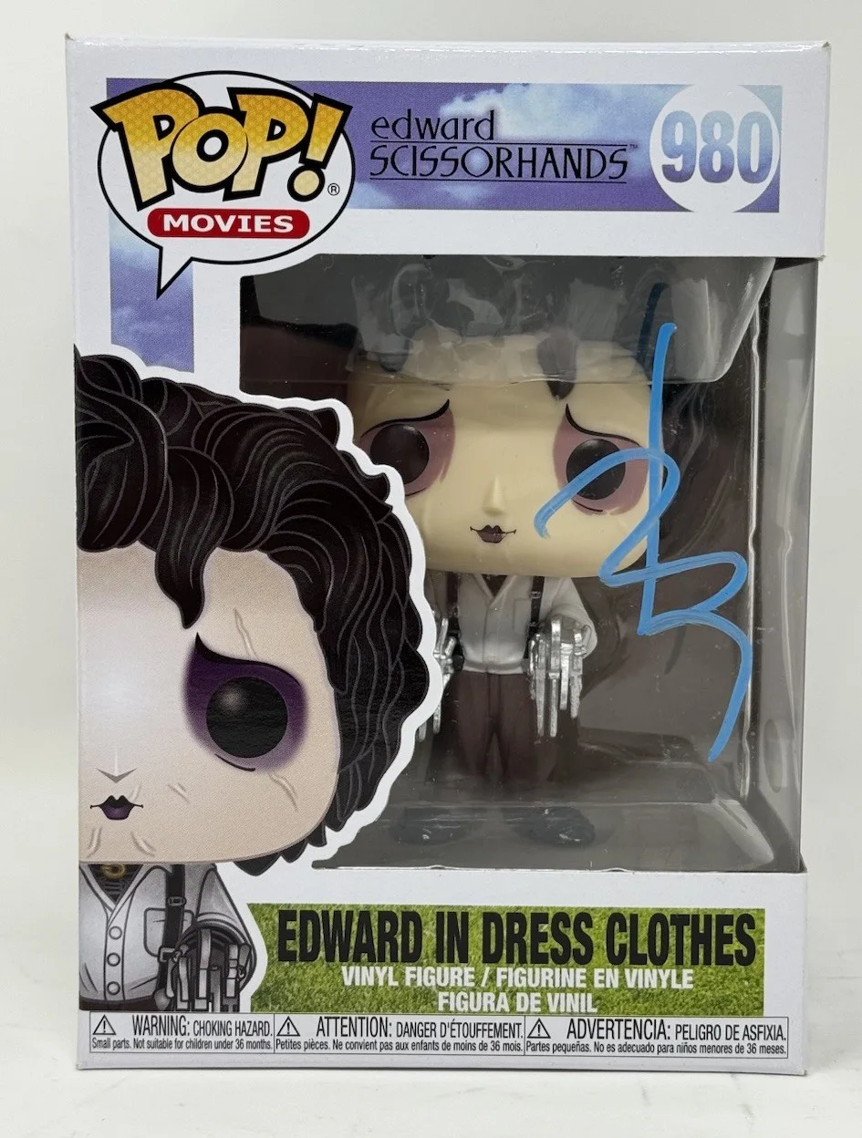 Johnny Depp — Johnny Depp Signed Edward Scissorhands Edward In Dress Clothes Funko Pop ACOA, изображение 2