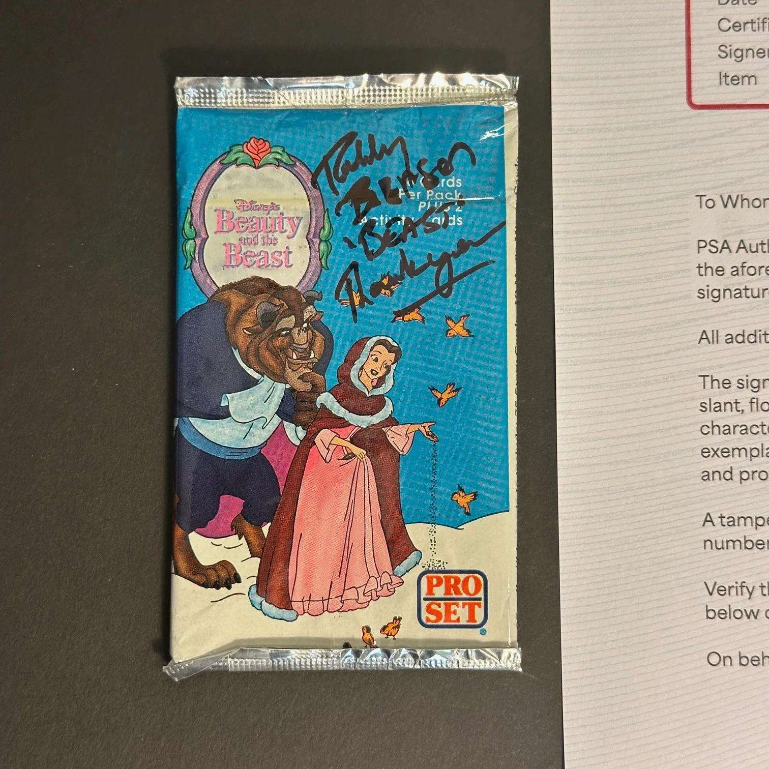 Robby Benson — Rare ROBBY BENSON Signed DISNEY BEAUTY AND THE BEAST Wax Pack Auto PSA LOA, изображение 3