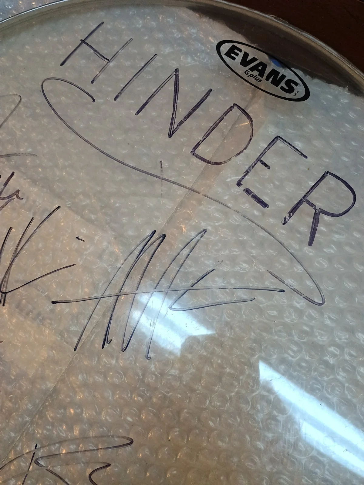 Hinder Autographed Drum Head, изображение 2