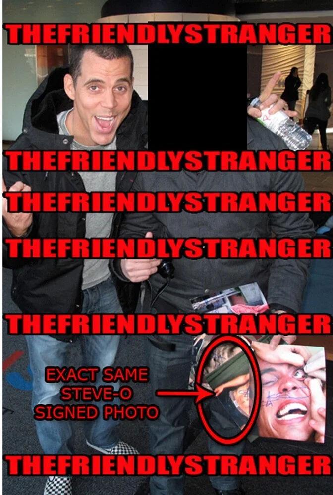 STEVE-O — Steve-O signed Autographed "JACKASS" 8x10 Photo h EXACT PROOF MrBeast ACOA COA, изображение 3