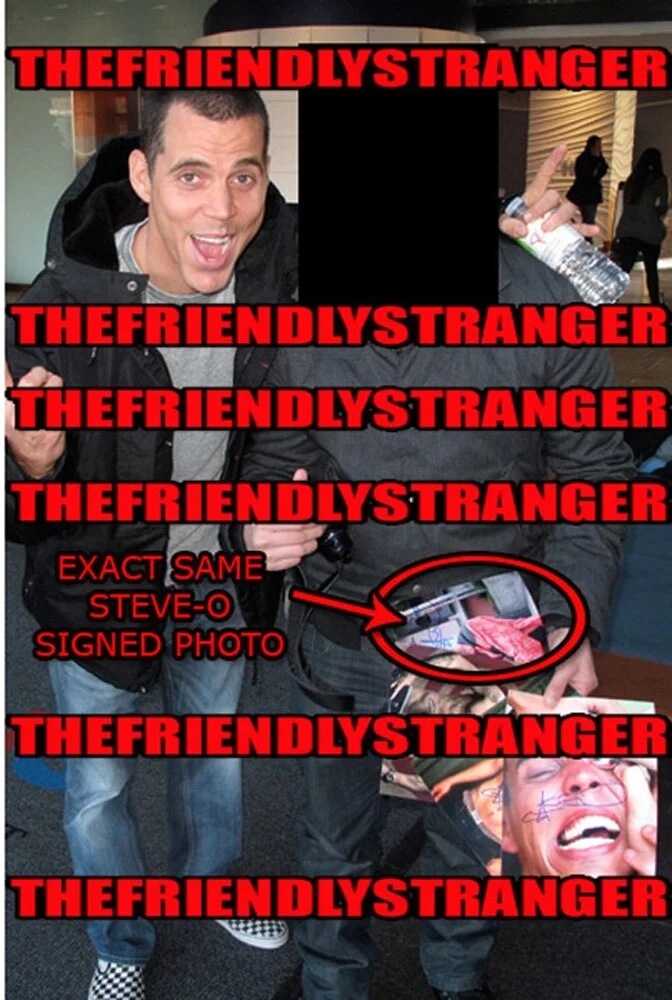 STEVE-O — Steve-O signed Autographed "JACKASS" 8x10 Photo EXACT PROOF a MrBeast ACOA COA, изображение 3