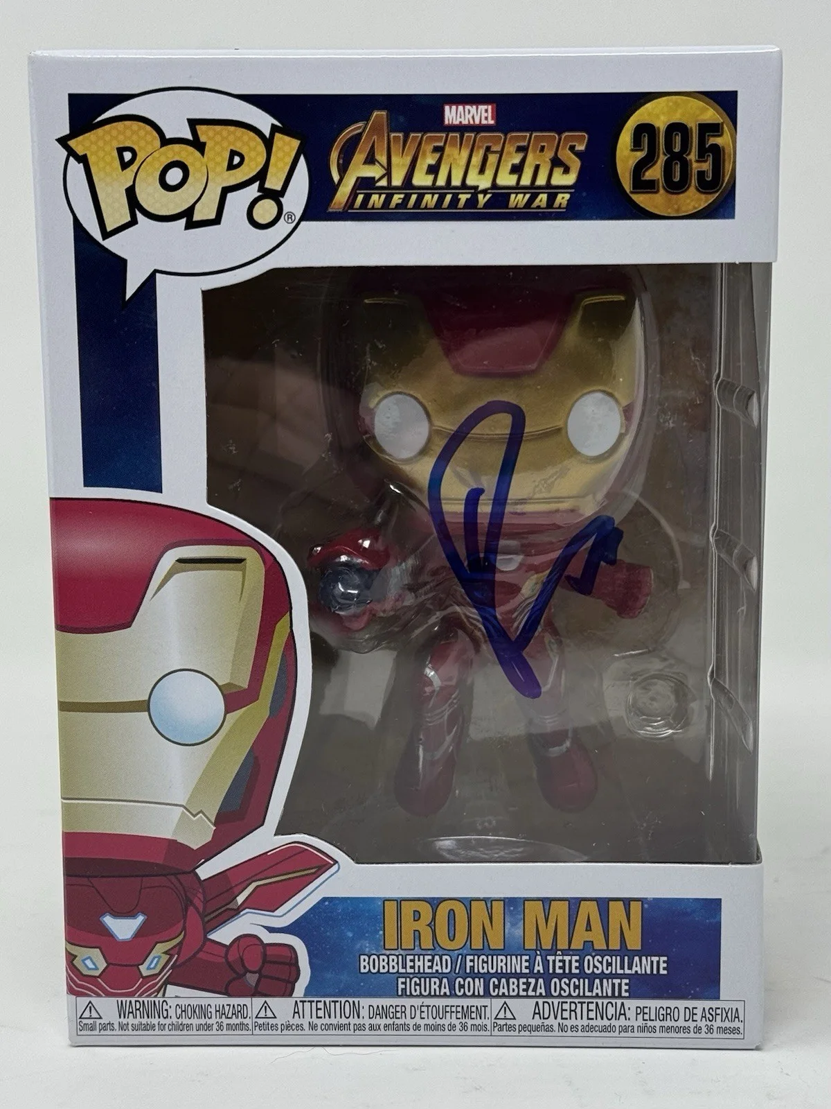 Robert Downey Jr — Robert Downey Jr. Signed Iron Man Funko Pop Marvel Avengers Infinity War ACOA, image 5