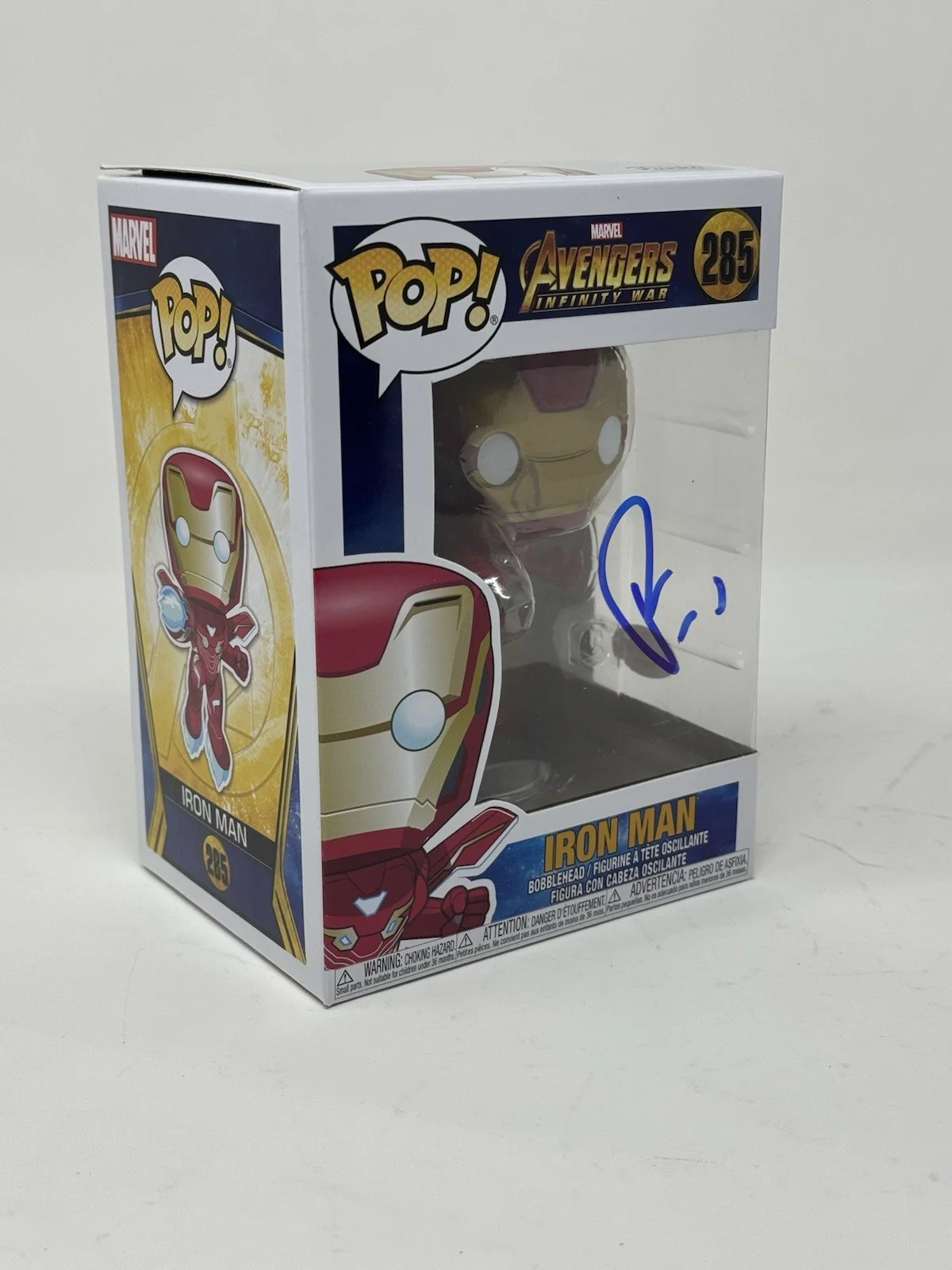 Robert Downey Jr — Robert Downey Jr. Signed Autograph Iron Man Funko Pop Marvel Avengers 285 ACOA, image 5