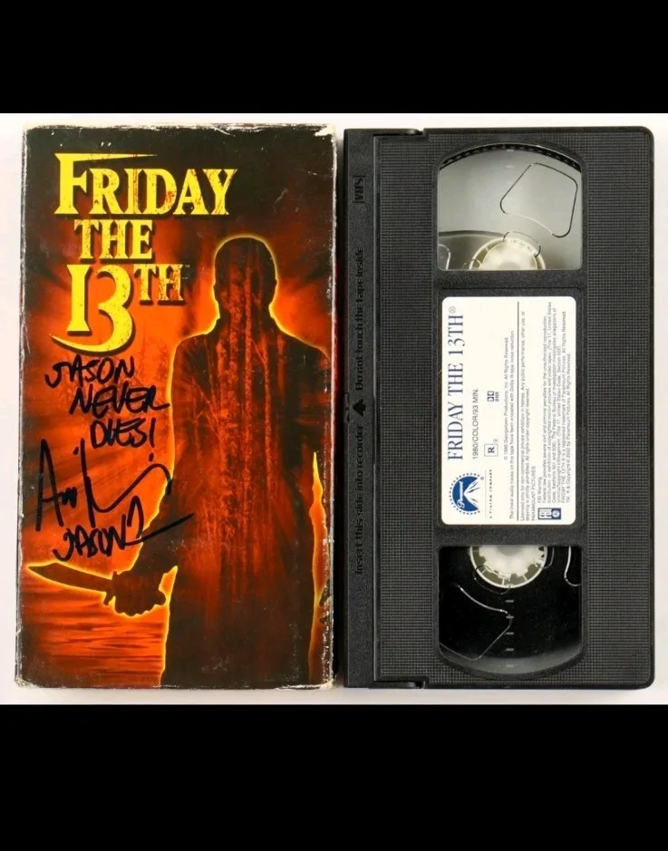 Ari Lehman Signed "Friday The 13th" Bottom Load VHS Sleeve with Tape..., image 2