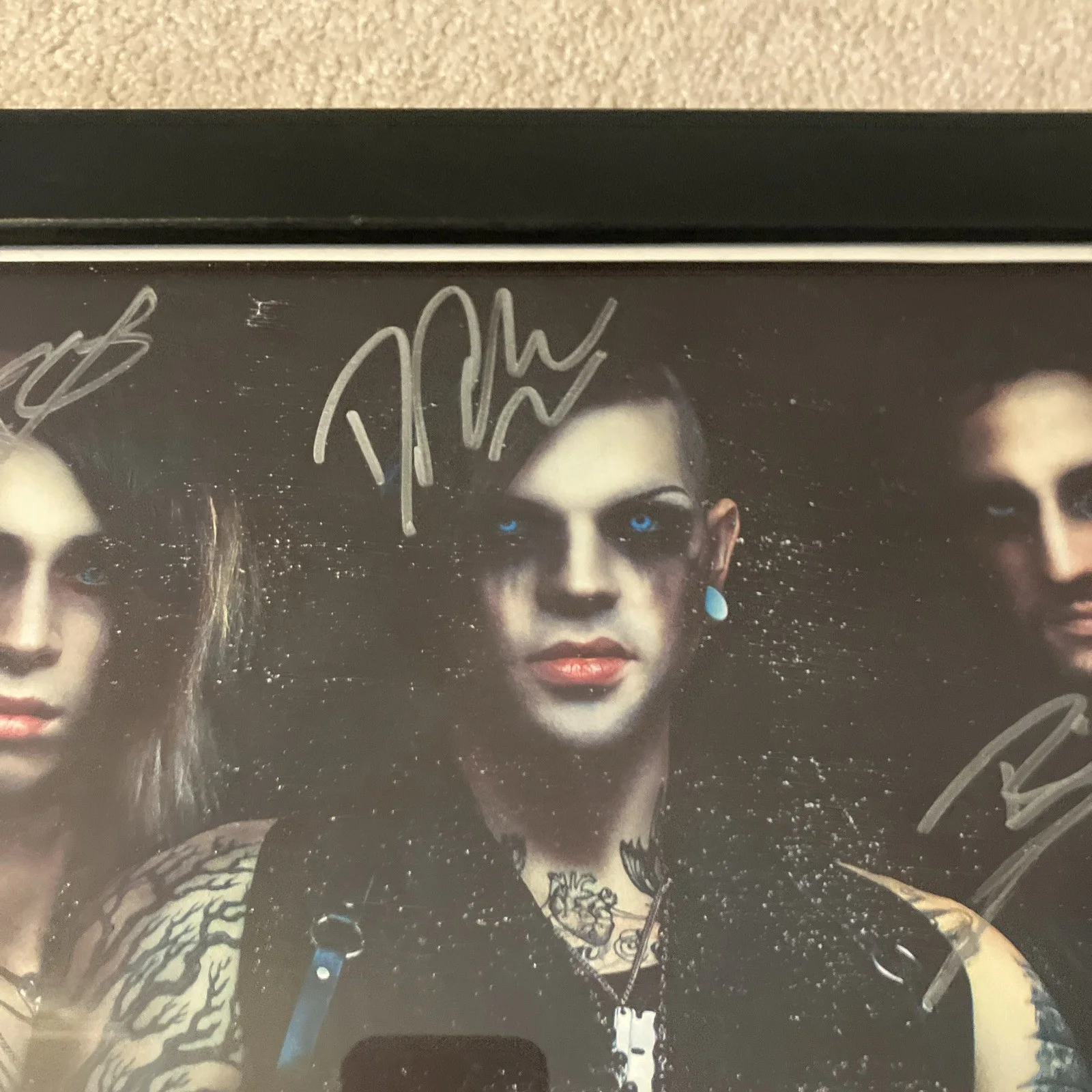 Rare “Echo Black” Band Signed Autograph Framed Poster Photo Rob Gnarly Danny Blu, изображение 4