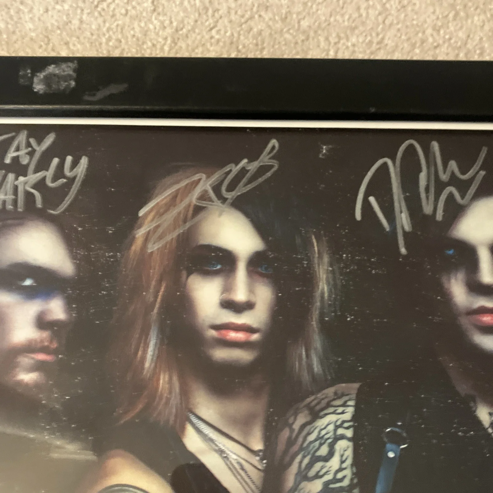 Rare “Echo Black” Band Signed Autograph Framed Poster Photo Rob Gnarly Danny Blu, изображение 5